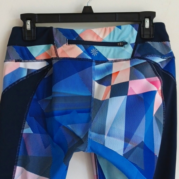 Athleta Electric Geo Sonar Capri Leggings M - Picture 6 of 9